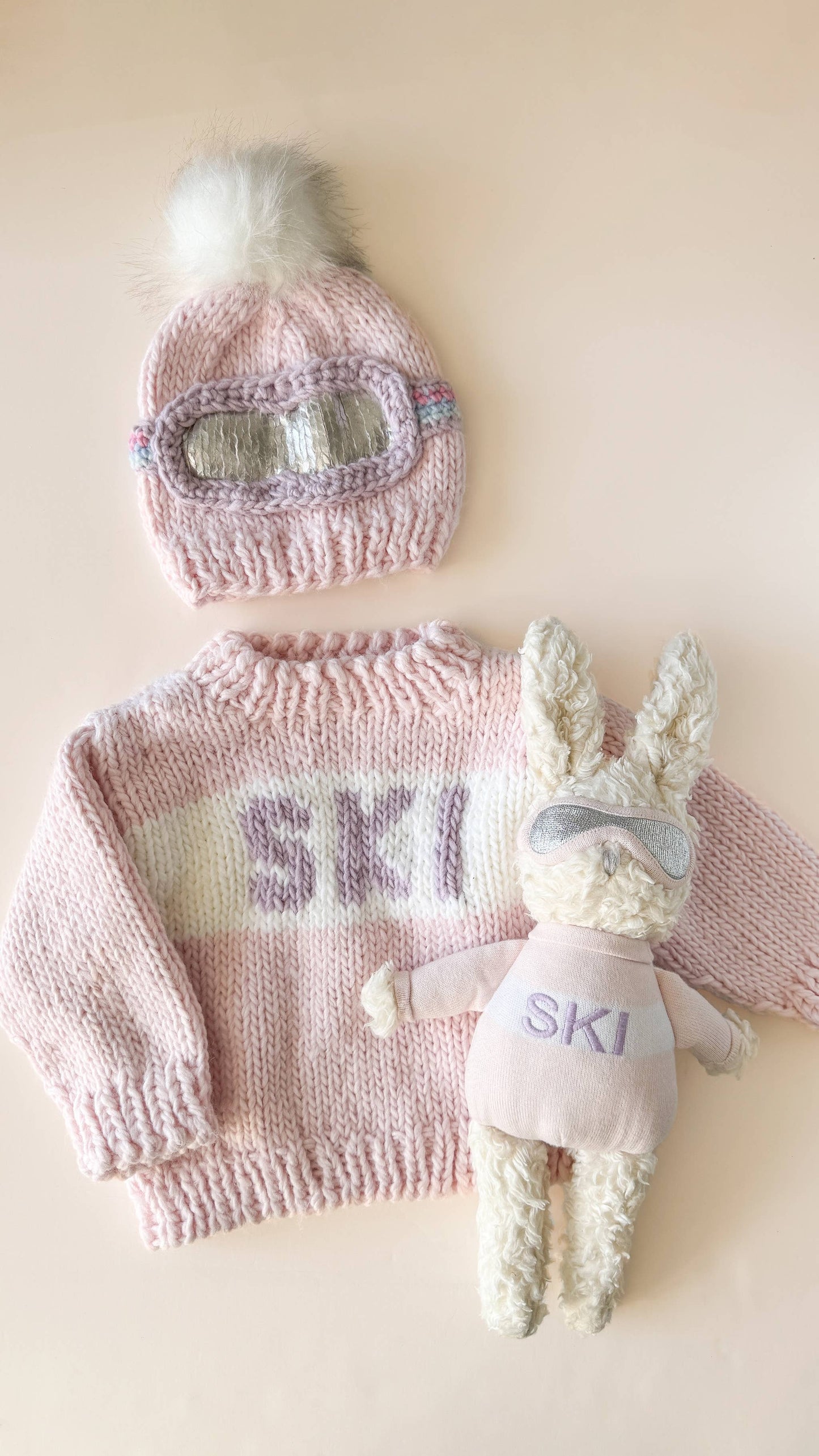 KIDS SKI SWEATER BABY PINK