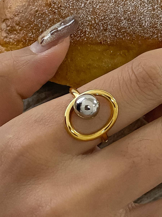 SHELBY 18K GOLD TWO TONE RING