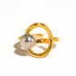 SHELBY 18K GOLD TWO TONE RING