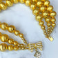 3 STRAND GOLD BEADED BRIANNA NECKLACE