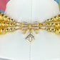 3 STRAND GOLD BEADED BRIANNA NECKLACE