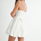 BUBBLE HEM STRAP SHOULDER MINI DRESS