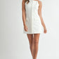 SHOULDER STRAP SUITING MINI DRESS