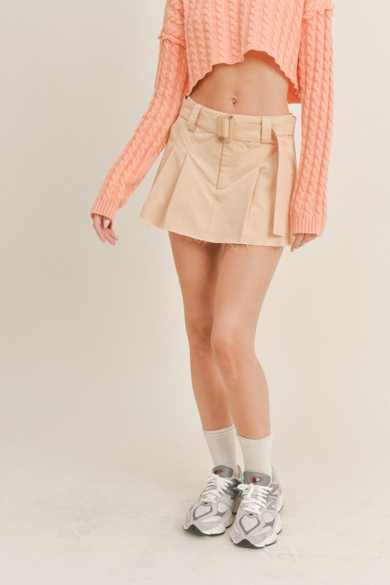 LOW RISE MINI SKORT WITH BELT