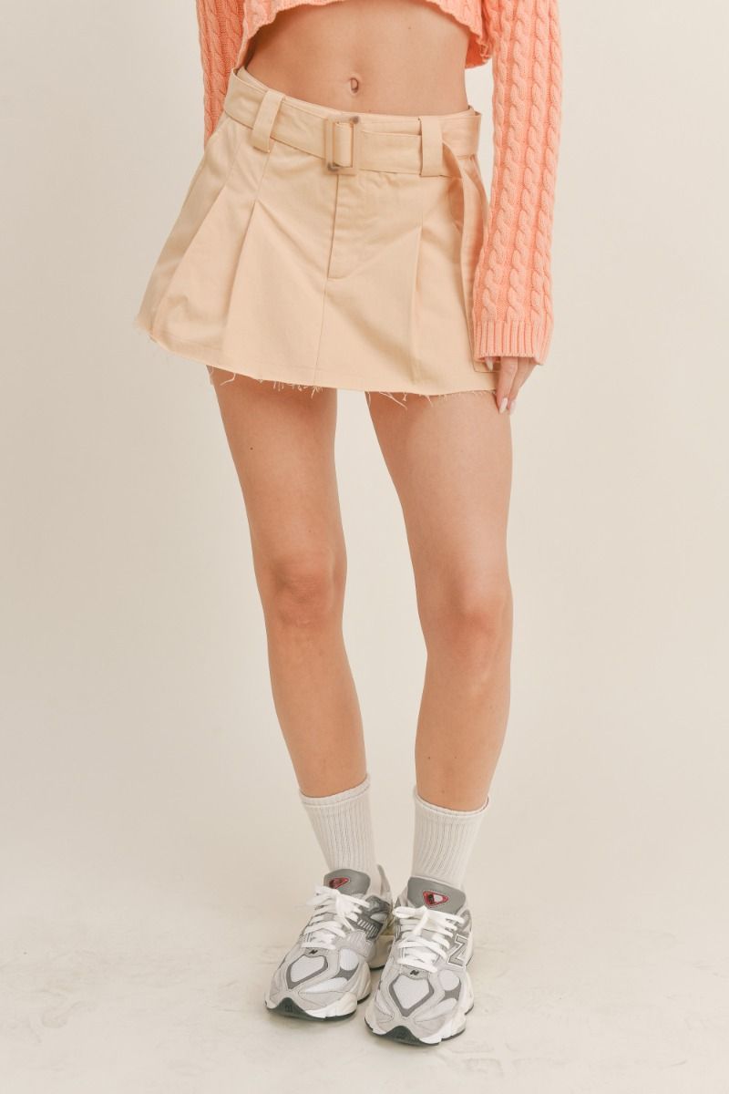 LOW RISE MINI SKORT WITH BELT