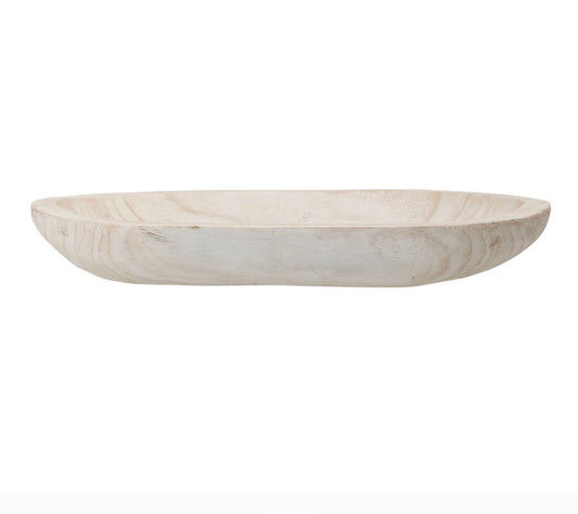 Hand-carved Paulownia Wood Bowl